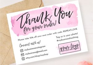 Thank You for Shopping with Us Card Instant Download Editable and Printable Thank You Card for