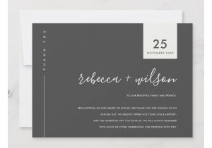 Thank You for Shopping with Us Card Minimal Scandi Black and White Typography Wedding Thank You