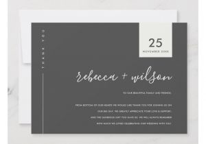 Thank You for Staying with Us Card Minimal Scandi Black and White Typography Wedding Thank You