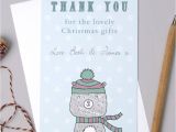 Thank You for the Beautiful Card and Gift Personalised Bear Christmas Thank You Cards