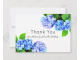 Thank You for the Beautiful Card Images Watercolor Hydrangeas Floral Bereavement Thank You Zazzle