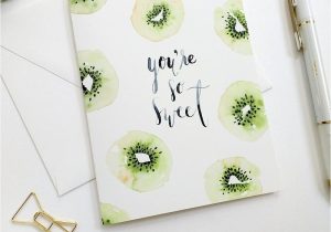 Thank You for the Card Watercolor Thank You Card Watercolor Greeting Card You Re