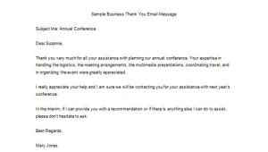 Thank You for Your Business Email Template Sample Business Thank You Letter 11 Free Sample