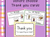 Thank You for Your Donation Card Donors Choose Thank You Cards Thank You Cards Book Bins