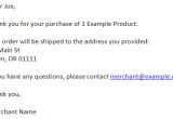 Thank You for Your order Email Template Post Purchase Actions Email Licenses Downloads