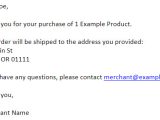 Thank You for Your order Email Template Post Purchase Actions Email Licenses Downloads