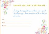 Thank You Gift Certificate Template Gift Certificate Templates