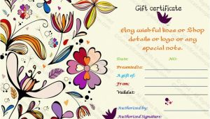 Thank You Gift Certificate Template Special Thank You Gift Certificate Template