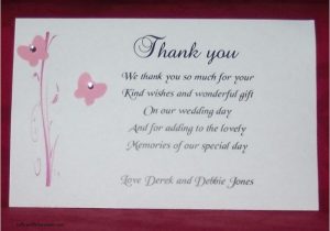 Thank You Gift Certificate Template Wedding Invitation Elegant Wording for Wedding