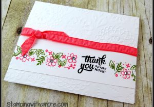 Thank You Greeting Card Handmade A Special Thank You Card Using Stampin Up Mixed Borders