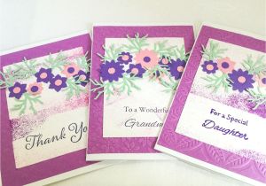 Thank You Greeting Card Handmade Set Of Blank Cards Lime Green Stationary Handmade Cards