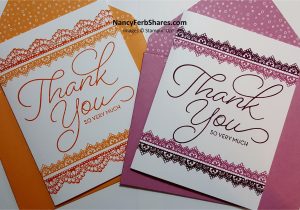 Thank You Greeting Card Handmade Www Nancyferbshares Com A