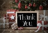 Thank You Holiday Card Messages Stock Photo