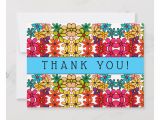 Thank You In A Card Flower Power Abstract Kaleidoscope Pattern Thank You Card