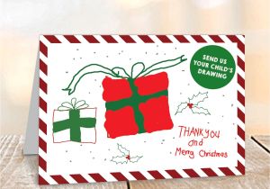 Thank You In A Christmas Card Custom Made with Your Own Personalised Wording Photos