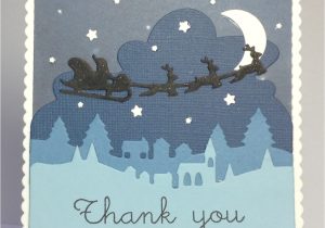 Thank You In A Christmas Card Dies R Us Quick Christmas Thank You Cards