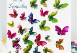 Thank You In Sympathy Card butterfly with Sympathy Card Premium butterfly Range