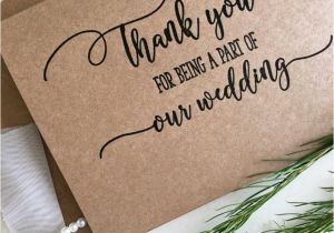 Thank You In Wedding Card Wedding Party Thank You Card Wedding Party Gifts Wedding