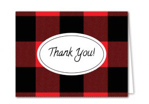 Thank You Letter for Birthday Card Buffalo Plaid Thank You Cards Free Download Easy to