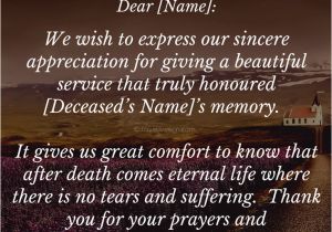 Thank You Letter for Sympathy Card Funeral Thank You Notes Funeral Thank You Card Wording for