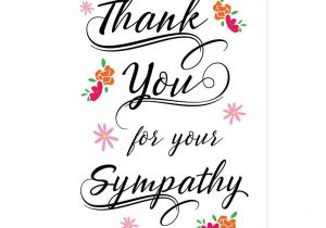 Thank You Letter for Sympathy Card Thank You for the Sympathy Postcard Zazzle Com Sympathy