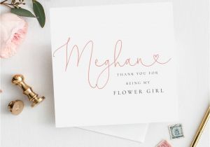 Thank You Maid Of Honour Card Mock Rose Gold Personalised Maid Of Honour Card