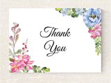 Thank You Note for Sympathy Card Wedding Thank You Card Printable Floral Thank You Card