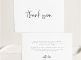 Thank You On A Card Printable Thank You Card Wedding Thank You Cards Instant