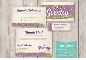 Thank You On Business Card Authorized Scentsy Vendor Scentsy Business Bundle Glam