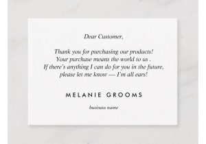 Thank You On Business Card Gold Leaf Logo Black Thank You for Your Purchase Enclosure