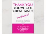 Thank You On Business Card Thank You Great Taste Poshmark Business Card Zazzle Com