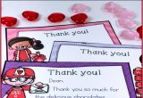 Thank You On Gift Card Valentine Thank You Notes Editable with Images Teacher