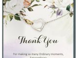 Thank You Quotes for A Gift Card Thank You Gift Appreciation Necklace Wedding Gifts for