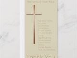 Thank You Response to A Sympathy Card Copper Cross Sympathy Thank You Choose Color Zazzle Com