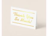 Thank You so Much Card Customizable Gold Foil Thank You so Much Card Zazzle