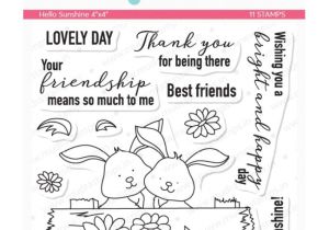 Thank You Stamps for Card Making Mudra Stamps Hello Sunshine 4 X4 Clear Art Craft Photo Polymer Stamp Set for Diy Greeting Card Making Scrapbooking Papercraft Colouring