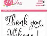 Thank You Stamps for Card Making Mudra Stamps Thank You 3 X2 Clear Art Craft Photo Polymer Stamp Set for Diy Greeting Card Making Scrapbooking Papercraft Colouring