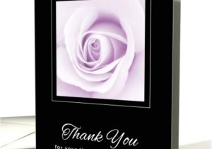 Thank You Sympathy Card Sayings Purple Rose Thank You for Your thoughts and Prayers Sympathy