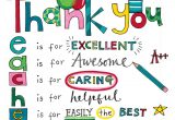 Thank You Teacher Card Messages Rachel Ellen Designs Teacher Thank You Card with Images