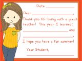 Thank You Teacher Diy Card Teacher Fill In the Blanks End Of Year Thank You Card Home