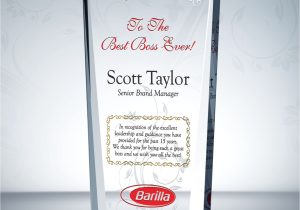 Thank You to Boss Card Farewell Gift Plaque for Boss Birthday Wishes for Wife