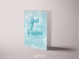 Thank You Verse for Card with God All Things are Possible Matthew 19 26 Personalized