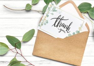 Thank You Wedding Card Sayings Download Premium Image Of Thank You Card In A Brown Envelope