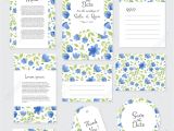 Thank You Wedding Card Template Vector Gentle Wedding Cards Template with Flower Design Invitation