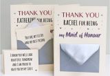 Thank You Wedding Card to Parents Maid Of Honour Thank You Secret Messages Card Message Card