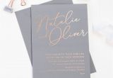 Thank You Wedding Card to Parents Natalie Grey Foil Wedding Invitations
