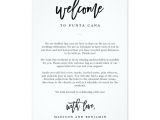 Thank You Wedding Card to Parents Welcome Letter and Itinerary Wedding Welcome Bag Zazzle