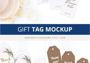 Thank You Wedding Gift Card Gift Tag Mockup Place Card Mockup Wedding Tag Mockup Stock