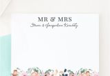 Thank You Wedding Gift Card Wedding Thank You Stationery Mr Mrs Couples Stationery
