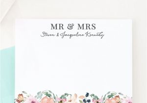 Thank You Wedding Gift Card Wedding Thank You Stationery Mr Mrs Couples Stationery